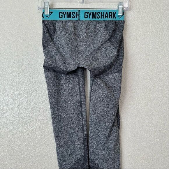 Gymshark Flex Gray Teal Seamless Form Fitting Contour Athletic Leggings - Picture 8 of 11